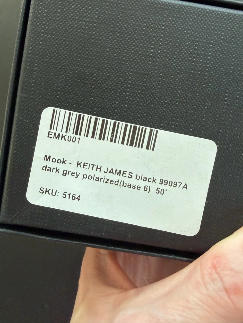 KEITH JAMES Moog Handmade in Italy Black Frames with Polarized Gray Lenses VGUC
